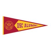 USC Trojans Cardinal and Gold Seal Alumni Embroidered Pennant